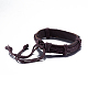 Unisex Trendy Leather Cord Bracelets BJEW-BB15547-A-4