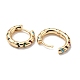 Brass with Colorful Cubic Zirconia Hoop Earrings EJEW-B035-30KCG-2