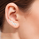 Anattasoul 9 paires 9 style feuille & serpent & triangle & coeur & flèche boucles d'oreilles pendantes en alliage EJEW-AN0002-02-5