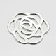 Zinc Alloy Flower Rose Pendants for Valentine's Day Gift Making PALLOY-E377-02S-1