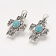 Alloy Synthetic Turquoise Pendants PALLOY-P139-01AS-1