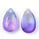 Two Tone Transparent Spray Painted Glass Charms X-GLAA-T017-02-B02-3