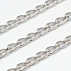 Electroplate Brass Teardrop Twisted Chains Curb Chains CHC-L003B-01P-1