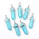 Bullet Dyed Synthetic Turquoise Pointed Pendants X-G-F295-03A-3