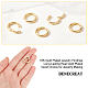 BENECREAT 8Pcs 18K Gold Plated Brass Twister Clasps Long Lasting Plated Brass Ring Connectors for Handbag Purse keychain Backpack making KK-BC0007-19-3