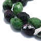 Chapelets de perles de rubis en zoïsite naturelle G-K245-S01-01-3