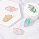 CHGCRAFT 5Pcs 5 Colors Adjustable Resin Platette Rings RJEW-CA0001-07-5