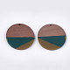Pendentifs tricolores en résine et bois de noyer X-RESI-S358-75A-2