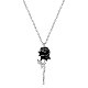 Ожерелья с подвеской из стерлингового серебра 925 проба с родиевым покрытием Shegrace Rose JN994D-1
