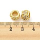 Brass Micro Pave Cubic Zirconia European Beads KK-H452-08G-3