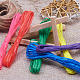 Nbeads cuerda de encaje de plástico y llaveros divididos de hierro/hallazgo de cierre de llave DIY-NB0002-35-4