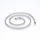 304 Stainless Steel Wheat Chain Necklaces NJEW-F227-04P-01-1