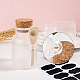 Benecreat 6 Packung 100 ml mattes Plastikbad Salzflasche Glas leere Küche Vorratsbehälter Gläser mit Kork und Löffel DIY-BC0002-21-7