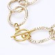 Aluminum Textured Cable Chain Bracelets & Necklaces Jewelry Sets SJEW-JS01094-03-9