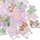 35 pz di perle di vetro dipinte a spruzzo trasparente GLAA-YW0001-64-2