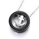 304 Stainless Steel Pendant Necklaces NJEW-H438-12A-2