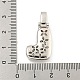 Латунные микропаве прозрачные подвески с фианитом KK-B099-01P-L-3