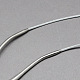 鋼線ステンレス鋼円形の編み針鉄タペストリー針  ステンレス鋼色  650x4.5mm  52x1mm  2個/袋 X-TOOL-R042-650x4.5mm-2