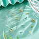 Superfindings 400pcs 4 styles laiton snap on bails bijoux fermoirs or et argent pendentif bails pincée bails fermoir connecteurs pour bracelet collier fabrication de bijoux KK-FH0003-47-5