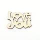 Кабошоны из натурального дерева WOOD-WH0104-75-1