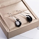Platinum Tone Stainless Steel Dangle Earrings EJEW-EE0002-06B-3