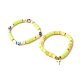 Ensembles de bracelets extensibles en pâte polymère faits à la main BJEW-JB06350-03-1