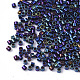 11/0グレードのガラスシードビーズ  シリンダー  均一なシードビーズサイズ  虹彩  カラフル  1.5x1mm  穴：0.5mm  約2000個/10g X-SEED-S030-0005-2