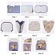 CHGCRAFT Embroidery Starter Kit Complete Kit DIY Purse Making Kits Bags Purse Wallet Crossbody Bags Canvas Bag Accessories with Bag Frame Bag Liner Finished Product 15x23cm DIY-CA0003-86-5