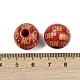 Рождественские печатные европейские бусины из дерева схима WOOD-I015-01R-3