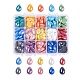 15 цветные перламутровые фарфоровые кабошоны ручной работы PORC-JP0001-06-13x18mm-1