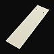 長方形形状厚紙のネックレスのディスプレイカード  ホワイト  194x51x0.5mm CDIS-Q001-18-2