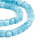 Chapelets de perles en aigue-marine naturelle G-E560-A03-6mm-3