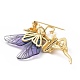 Resin Fairy Lapel Pin with Clear Cubic Zirconia JEWB-G015-02G-3
