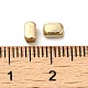 CCBプラスチックビーズ  長方形  ゴールドカラー  5x3x3mm  穴：1.8mm CCB-H001-07G-3