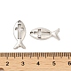 合金ペンダント  クロスと魚  アンティークシルバー  20x8x2mm  穴：1.4mm PALLOY-Z019-03AS-3
