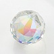 Faceted Round Glass Pendants X-GLAA-O008-F03-1