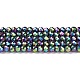 Electroplate Glass Beads Strands GLAA-H021-01B-FP14-2