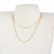 Brass Curb Chain Necklaces NJEW-JN03070-02-4