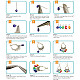 Sunnyclue 1 boîte bricolage 6 paires de lustre boucles d'oreilles pendantes bohèmes faisant des kits comprennent des perles de goutte de pierres précieuses de coquille DIY-SC0002-44-3