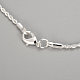 Популярные серебряные латунные ожерелья со змеиной цепочкой для мужчин NJEW-BB12746-18-3