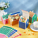 Nbeads 32Pcs 4 Styles House Shaped Cardboard Paper Foldable Gift Boxes CON-NB0002-23-5
