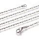 304 Stainless Steel Ball Chain Necklaces NJEW-F249-01P-1