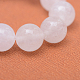 Runde natürliche weiße Perlenstränge jade G-R345-6mm-06-4