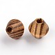 Perles de bois naturel non teintes WOOD-Q012-03A-LF-2