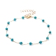 Bracelets de cheville synthétiques turquoise AJEW-AN00288-01-1