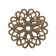 Componentes del anillo de filigrana de bronce ajustable KK-G233-M04-2