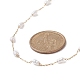 Collar de cadena de eslabones de perlas de vidrio NJEW-JN04252-4
