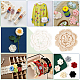Benecreat 16 個 2 色手作りポリエステル編み飾りアクセサリー  DIYミシンクラフト用  花  ミックスカラー  60~65x5.5mm  8個/カラー DIY-BC0006-63-4