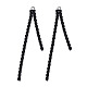 Colgantes grandes con forma de borla de cadena de rhinestone pavé de latón chapado en rack KK-N216-418-02B-2