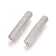 Laiton micro pavé de perles de zircone cubique claires ZIRC-L088-19B-P-1